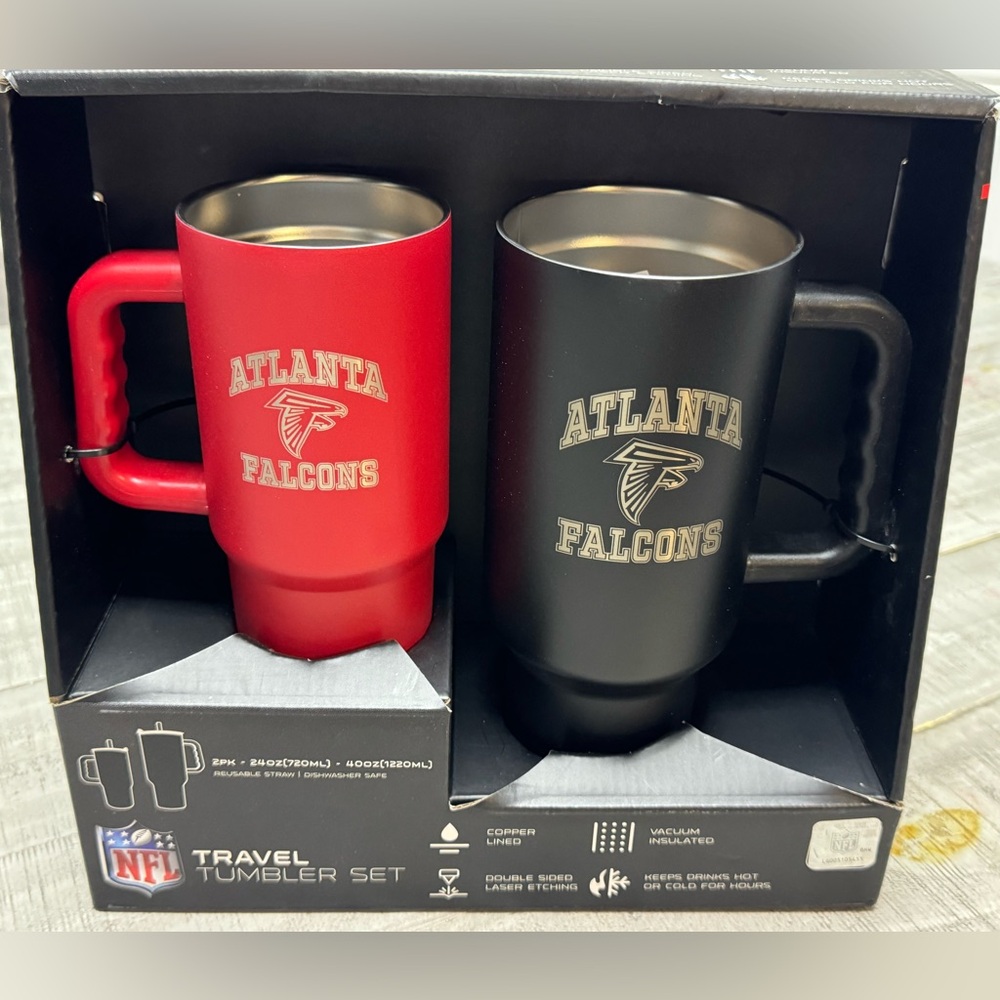 Atlanta Falcons NCAA 24/40oz Travel Tumbler No Lid Included New - Picture 1 of 8